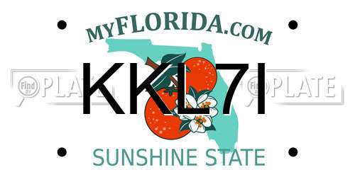 KKL7I Florida License Plate
