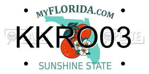KKRO03 Florida License Plate
