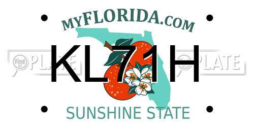 KL71H Florida License Plate