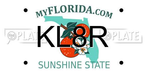 KL8R Florida License Plate