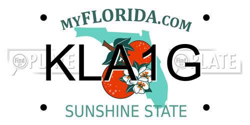 KLA1G Florida License Plate