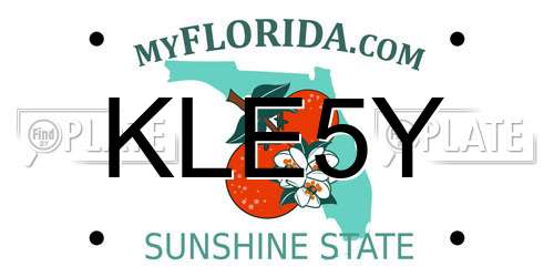 KLE5Y Florida License Plate