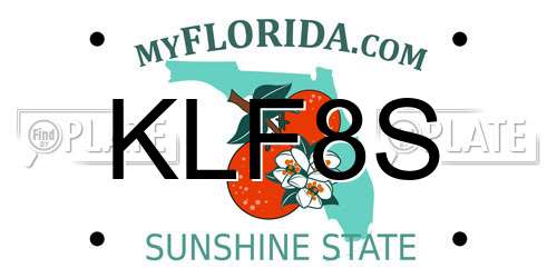 KLF8S Florida License Plate