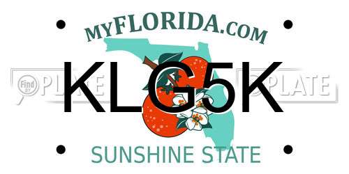 KLG5K Florida License Plate
