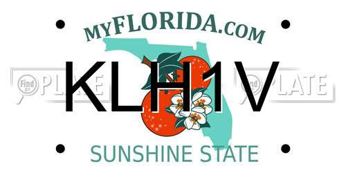 KLH1V Florida License Plate
