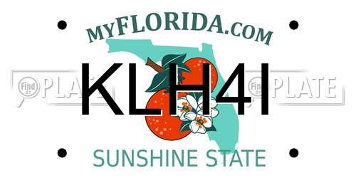 KLH4I Florida License Plate
