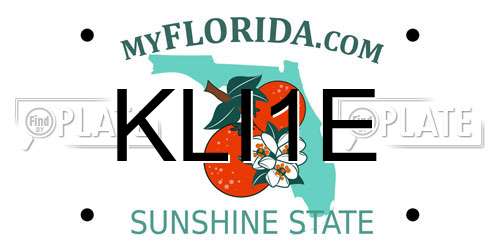 KLI1E Florida License Plate