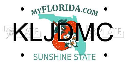 KLJDMC Florida License Plate