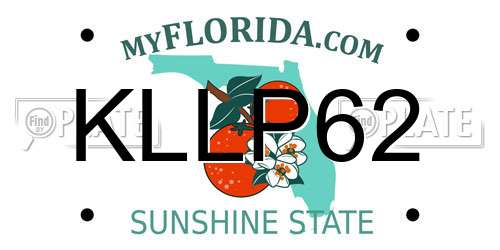 KLLP62 Florida License Plate