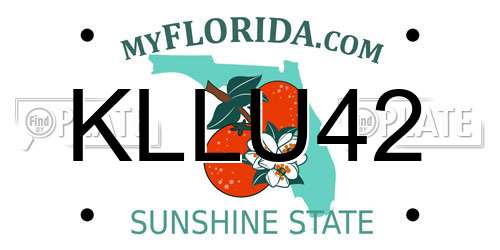 KLLU42 Florida License Plate