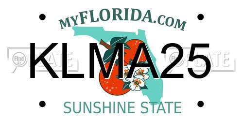 KLMA25 Florida License Plate
