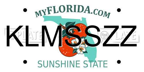 KLMSSZZ Florida License Plate