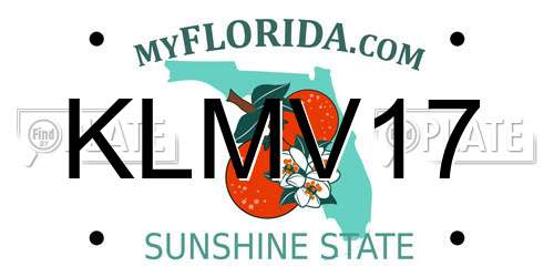 KLMV17 Florida License Plate