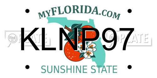 KLNP97 Florida License Plate