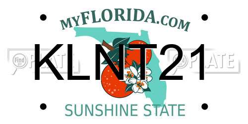 KLNT21 Florida License Plate