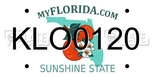 KLO0120 Florida License Plate