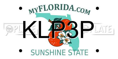 KLP3P Florida License Plate