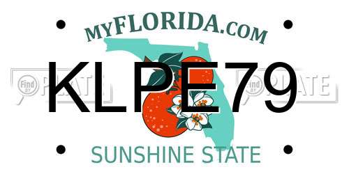 KLPE79 Florida License Plate
