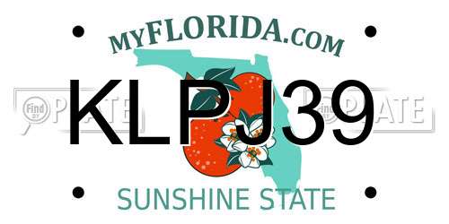 KLPJ39 Florida License Plate
