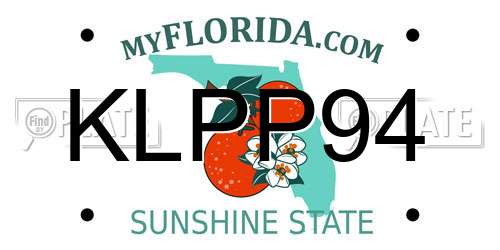 KLPP94 Florida License Plate