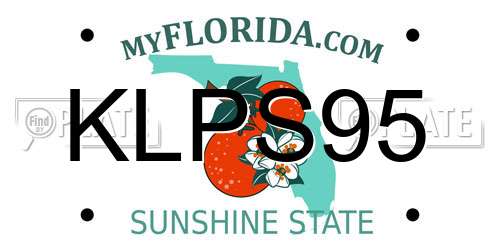 KLPS95 Florida License Plate