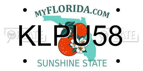 KLPU58 Florida License Plate