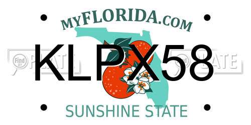 KLPX58 Florida License Plate