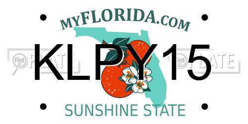KLPY15 Florida License Plate
