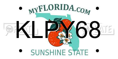 KLPY68 Florida License Plate