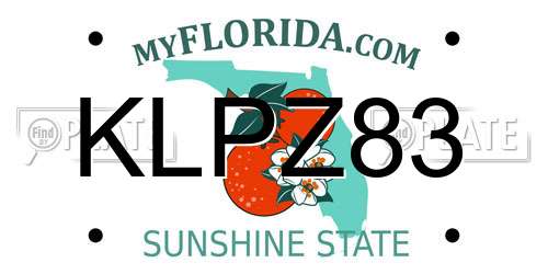 KLPZ83 Florida License Plate