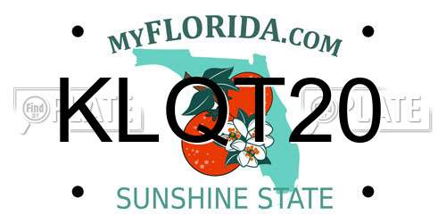 KLQT20 Florida License Plate