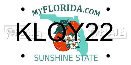 KLQY22 Florida License Plate