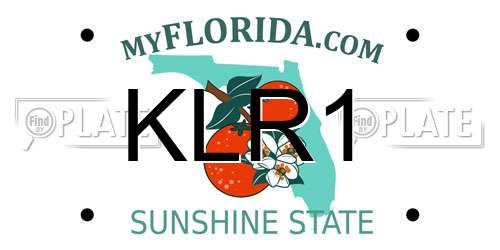 KLR1 Florida License Plate