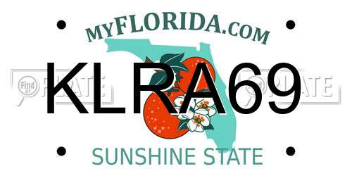 KLRA69 Florida License Plate