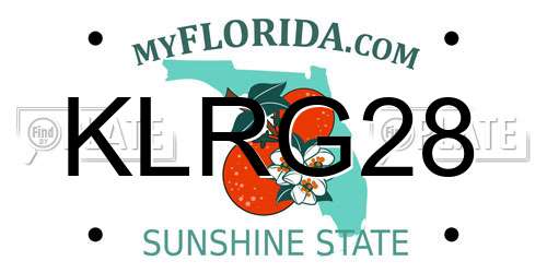 KLRG28 Florida License Plate