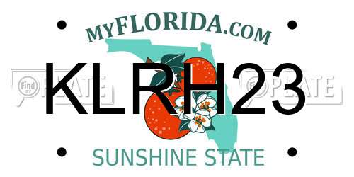 KLRH23 Florida License Plate