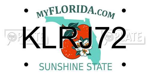 KLRJ72 Florida License Plate