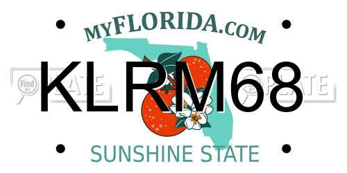 KLRM68 Florida License Plate