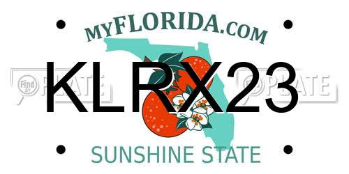 KLRX23 Florida License Plate
