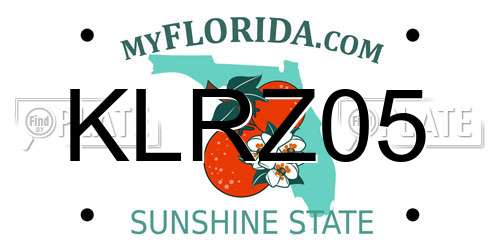 KLRZ05 Florida License Plate