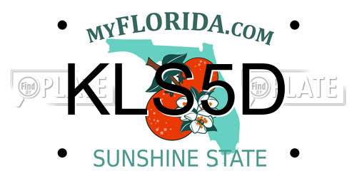 KLS5D Florida License Plate
