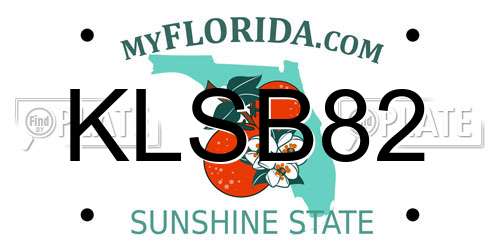 KLSB82 Florida License Plate