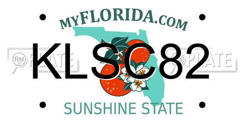 KLSC82 Florida License Plate