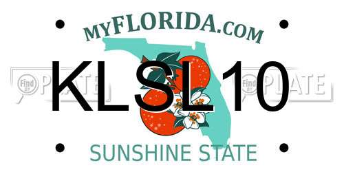 KLSL10 Florida License Plate