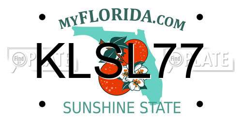 KLSL77 Florida License Plate