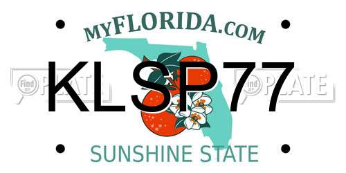 KLSP77 Florida License Plate