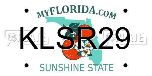KLSR29 Florida License Plate