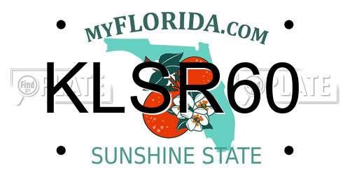 KLSR60 Florida License Plate