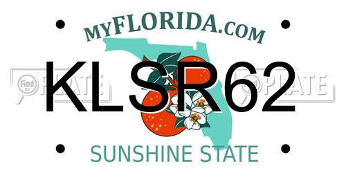 KLSR62 Florida License Plate
