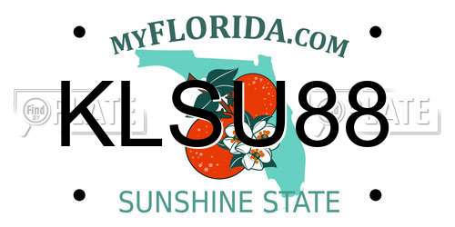 KLSU88 Florida License Plate
